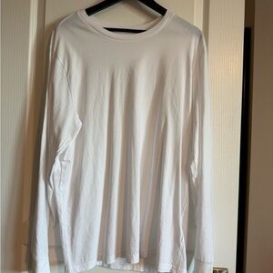 Old Navy Men's Long Sleeve Crew Neck Shirt - White